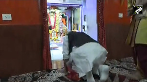 Rajnath Singh Visits Tanot Mata Temple in Jaisalmer