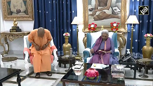 CM Yogi meets Governor Anandiben Patel