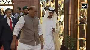 Dubai Crown Prince Sheikh Hamdan meets Rajnath Singh in Delhi