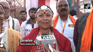 57 members of Nepals Tharu community arrive in Ayodhya for flag-hoisting at Ram Mandir