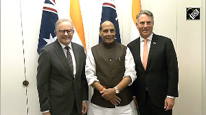 Rajnath Singh welcomed by PM Anthony Albanese, Defence Minister Marles at Australian Parliament
