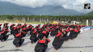 Army, Air Force, BSF personnel celebrate Int'l Yoga Day at Isha Yoga Centre