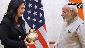 Watch: Modi and Tulsi Gabbard exchange sacred gifts during meet