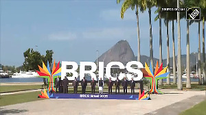 PM Modi poses for family photo with world leaders at BRICS Summit