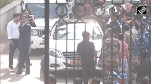 SRK leaves the Hyatt Regency hotel after meeting Lionel Messi