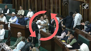 Dramatic scenes! Sheikh Khursheed marshalled out from J-K Assembly