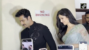 Katrina glows as she arrives for Chhaava screening with Vicky