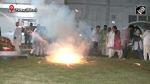 Tejashwi Yadav celebrates caste census approval, RJD leaders burst firecrackers