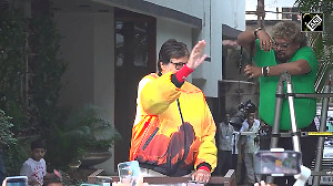 Big B turns 83: Amitabh Bachchan greets his fans outside Jalsa