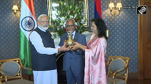 Watch: PM Modi gifts 'Gangajal' from Maha Kumbh to Mauritius president