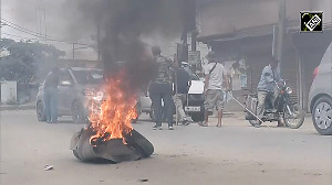 Latest visuals shows the aftermath of widespread protest in Imphal