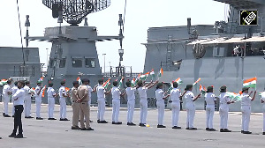 Indian Navy's warship reaches Surat Port for the first time
