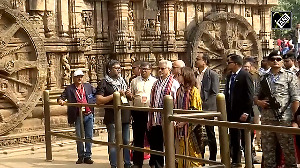 EAM Jaishankar, wife Kyoko visit Konark Sun Temple in Puri