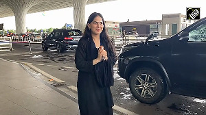Jaya Kishori snapped at the airport