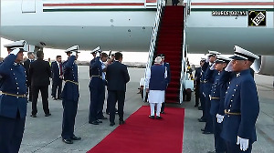 PM Modi emplanes for Namibia after concluding BRICS Summit