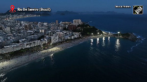 It's so hot, Rio de Janeiro beaches are packed at night