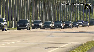 President Trump heads to his golf course in West Palm Beach