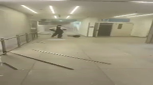 Video shows moments of panic as Iranian missile hits Israeli hospital