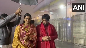 PV Sindhu, Venkata Sai visit Tirumala temple after wedding