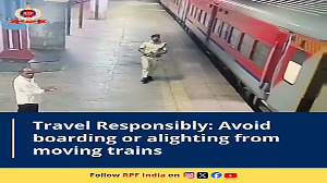 Video: Railway cop rescues woman dragged by train at Mumbai station