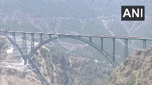 Vande Bharat Express crosses Chenab Bridge shortly after being flagged off by PM Modi