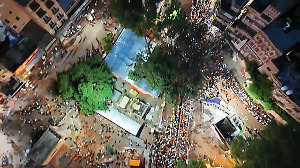 Drone visuals show devotees flood Varanasi's Ganga Ghats on Shraavan's first Monday