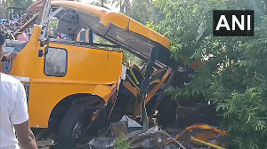 Tamil Nadu horror: Train hits school bus, 3 children killed