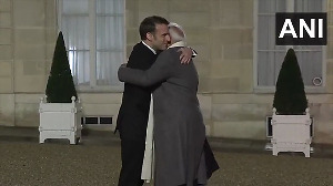 PM Modi meets 'friend' Emmanuel Macron