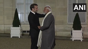 PM Modi meets 'friend' Emmanuel Macron