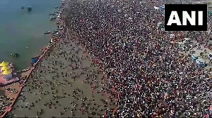 Stunning drone visual shows massive crowd of devotees at Maha Kumbh Mela