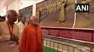PM Modi visits Sree Shivaji Spoorthi Kendra in Srisailam, AP
