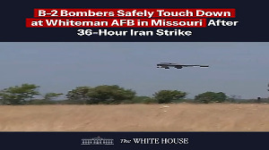 Video shows US B-2 bombers returning after striking Iran