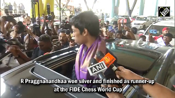 Good for Chess': R Praggnanandhaa receives grand welcome at Chennai airport, Watch